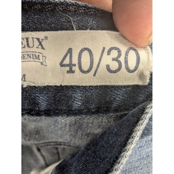 Cremieux Jeans Mens 40x30 Blue Slim Fit Stretch Denim Classic Straight Leg Pants - Picture 12 of 13